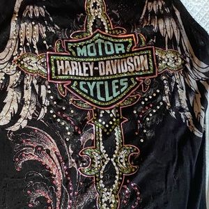 Harley Davidson Ladies Top. Very pretty in very good condition, large.